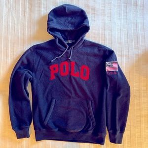 Ralph Lauren Fleece USA 🇺🇸 long sleeve hooded sweatshirt